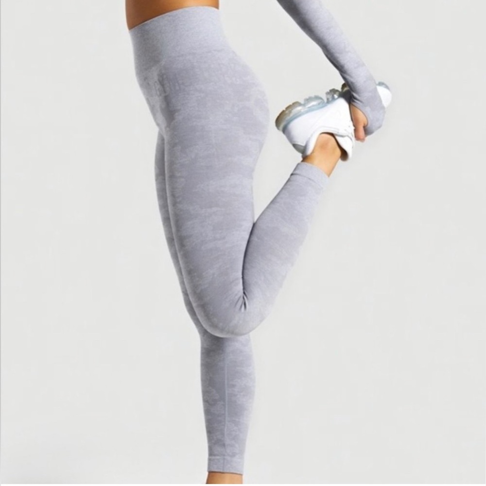 Gymshark Camo Seamless Leggings - Lilac